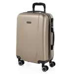 ITACA - Valise Cabine 55x40x20, Valise Cabine, Valise À roulettes, Valise Roulette, Valise Rigide, Résistant, Légère, Champagne