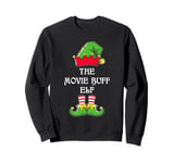 The Movie Buff Elf Christmas Humor Cinephile Elf Pajama Film Sweatshirt