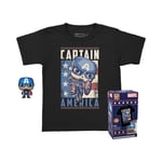 Funko Pocket POP! & Tee: Marvel - Captain America - S - For Children (US IMPORT)