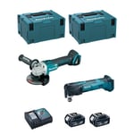 Kit MAKITA DLX2154TJ1 - DGA504 + DTM51 - 2 batteries 5,0 Ah - 18V - Sans fil