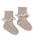 GoBabyGo Sokker med Blondekant | Barn - Liberty - Beige