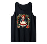 Raggedy Ann Christmas Wreath and Presents Tank Top