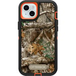 OtterBox iPhone 15 Plus and iPhone 14 Plus Defender Series Case - REALTREE EDGE (Blaze Orange/Black/RT Edge), rugged & durable, with port protection, includes holster clip kickstand