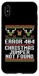 iPhone XS Max ERROR 404 CHRISTMAS JUMPER NOT FOUND Funny Ugly Sweater Meme Case