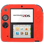 Housse étui protection silicone pour Nintendo 2 DS 2DS - Anti choc / rayures - Rouge - Straße Game ®