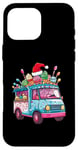 Coque pour iPhone 16 Pro Max Chapeau de Noël Camion de glace