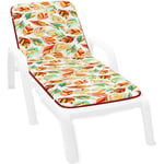 Coussin de Chaise Jardin Housse de Fauteuil Chaise Longue Pliant Doux Feuilles Colorées