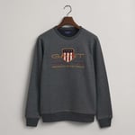 Gant Mens Archive Shield Crewneck Sweatshirt in Grey material_cotton - Size Medium