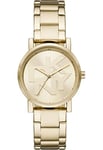 DKNY Watch for Women Soho, Three Hand movement, 34mm Gold Alloy case with a Stainless Steel strap, NY2959