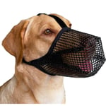 Hund nosparti, munkorg med mjukt mesh black XL