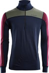 Aclima LightWool Reinforced Mockneck Man Navy Blazer/Ranger Green/Zinfandel, XXL