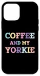 Coque pour iPhone 12 mini Le café et ma mère Yorkie, le Yorkshire Terrier