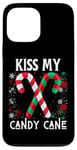 Coque pour iPhone 13 Pro Max Kiss My Candy Cane Fight Naughty Ugly Pull de Noël