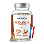 NUTRI & CO Le Solaire - Formule 2en1 Préparateur & Accélérateur de Bronzage - Teint Naturel sans Autobronzant ni Bêta-Carotène - Complément Alimentaire Solaire - 60 gélules Fabriqué en France