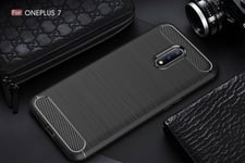 For OnePlus 7 Case Carbon Fibre Gel Cover Ultra Slim Shockproof