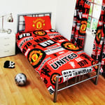 Manchester United FC Childrens/Kids Official Patch Football Crest Duvet Set