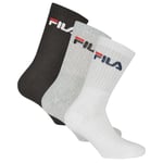 Fila Chaussettes Unisexes 3 Paires - Chaussettes De Tennis, Chaussettes D'équipage, Éponge, Sport, Logo 35-46 Marine 39-42 (6-8 Uk)