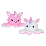 Unicorn Reversible Octopus 20cm Plush Childrens Soft Toy White & Pink Girls