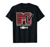 MTV Music Television Plays Grunge Plaid Big Chest Logo T-Shirt