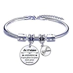 FGHJK Cadeau Fete des Meres Cadeau Maman Fille 2Pcs Bracelet Maman Fille Cadeau Anniversaire Maman Fille Cadeau Maman Fille Original Bracelet Femme Cadeau pour Maman Fille Cadeau Maman pas cher (11)