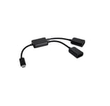 Micro USB Host OTG Adapter Cable with Dual Port Hub for Galaxy S5 S4 S3 Note2