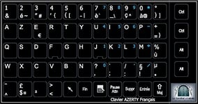 Autocollant clavier AZERTY à prix mini : 0,90 € livré