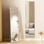 Warmiehomy Full Length Mirror, 150X40cm Floor Mirror with Stand, Full Body or