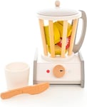 EverEarth Mixeur Jouet Enfant en Bois - Avec Fruits et Accessoires pour Cuisine Enfant - Peinture à l'Eau Écologique et Inoffensive - Jouet Blender Smoothie pour Fille et Garçon - Dès 3 ans EE33902