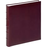 walther Design Photo Album Red 30 x 37 cm Imitation Leather with Raised Frets, Classic FA-373-R