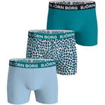 Björn Borg Kalsonger 3P Cotton Stretch Boxer 1721 Ljusblå bomull Medium Herr