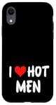 Coque pour iPhone XR J'aime les hommes chauds - Heart Online Dating Date Petit-ami Husband