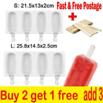 Diy Silicone Ice Cream Mold Ice Lolly Baking Frozen Mould Tray Kitchen Tool C7uk