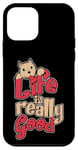 Coque pour iPhone 12 mini Life Is Really Good Chien mignon amoureux des chiots Maman