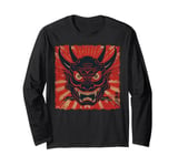 Oni Yokai Devil Mask Japanese Art Samurai Ukiyo-e Long Sleeve T-Shirt