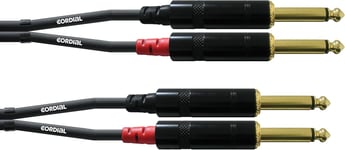 CABLES Câble audio double jack mono 1,5 m CÂBLES AUDIO Essentials Jack