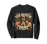 M456 Chess Chessmen Chessboxing Queen Chess Player Gifts Sweatshirt