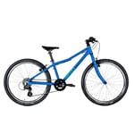 TechniBike PYRO TWENTYFOUR - Vélo Enfant Super léger de 24 Pouces pour Filles et garçons (Guidon VTT, dérailleur Shimano 8 Vitesses, Freins en V, Roues en Aluminium, Selle vélo Ergonomique, 8,5 kg)