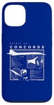 Coque pour iPhone 13 Schéma et caractéristiques de l'avion Spirit Of Concorde