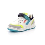 KICKERS KOUIC Basket, Blanc Gris Fluo, 35 EU