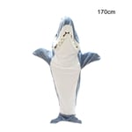 Shark filt hoodie vuxen - Shark onesie vuxen bärbar filt - Shark filt supermjuk mysig flanell hoodie Shark sovsäck 170cm