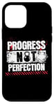 Coque pour iPhone 12 mini Citation de remise en forme de motivation Progress Not Perfection