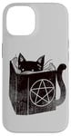 Coque pour iPhone 14 SataniCat Pentagramme Chat Satan Demon Necronomicon Lover