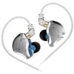 KINBOOFI KZ ZS10 Pro Écouteurs Intra-Auriculaires avec 4 Armatures Équilibrées et 1 Pilote Dynamique, HiFi Casques pour Batteur et Musicien (Bleu, sans Micro)