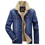 Veste En Jean Homme Grande Taille Chaud Blouson En Jean D'hiver