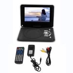 12 tuuman kannettava DVD-soitin Monitoiminen Full HD -automatka-DVD-soitin USB-portilla Travel Outdoor Car Blackille