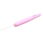 KnitPro Waves Crochet Hooks – 2.25mm Crochet Hook, Ergonomic Soft Handles, Soft Rubber Grip for Arthritic Hands, Light & Comfortable Crochet Needles for Knitting, Rose Pink