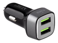 Puro Car Charger - Strömadapter - 4.8 A - Puro Fast Charger - 2 Utdatakontakter (Usb) - Svart