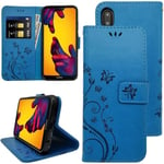 Housse Huawei P20 Lite - Huawei - Flip Cover en Cuir PU - Bleu - Léger