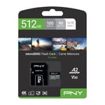 Genuine PNY Pro Elite 512GB MicroSD SDXC Card, A2, V30, U3, 100MB/s, UK Seller