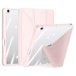 iPad 10.2" (2021 / 2020 / 2019) Kunstskinn / Plast Flip Deksel - DUX DUCIS MAGI Series - Gjennomsiktig / Rosa